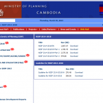 Kambodscha Homepage Ministry of planning