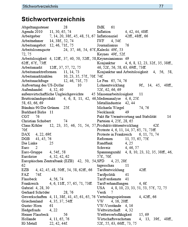Edition Mai 2016 - Stichwortverzeichnis - 30-05-2016