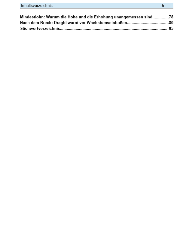 Edition Juni 2016 - Inhaltsverzeichnis II