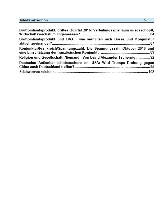 Edition November 2016 - Inhaltsverzeichnis II