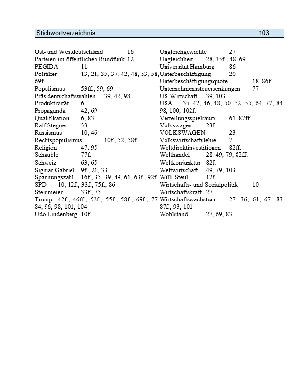 Edition November 2016 - Stichwortverzeichnis II